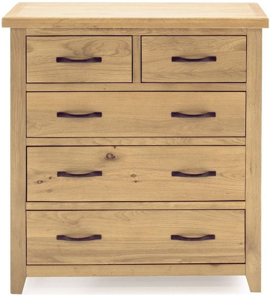 Vida Living Ramore Oak 5 Drawer Tall Chest