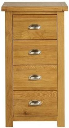 Woburn Rustic Oak 4 Drawer Tall Chest