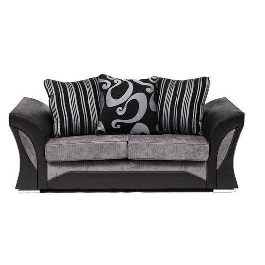 Faro 2 Seater Sofa - Black Fabric