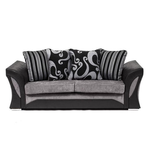 Faro 3 Seater Sofa - Black Fabric