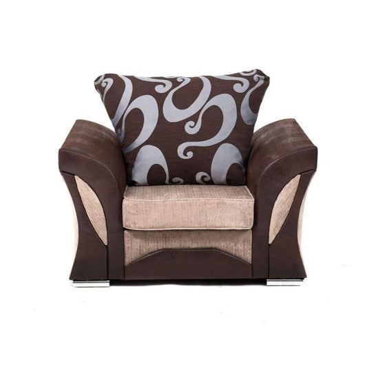 Faro Armchair - Brown Fabric