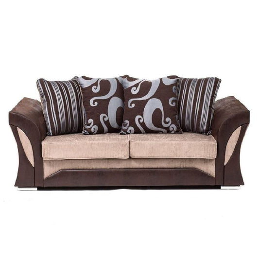 Faro 3 Seater Sofa - Brown Fabric