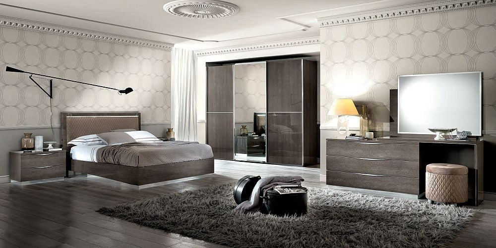 Camel Platinum Night Italian Mirror Sliding Wardrobe