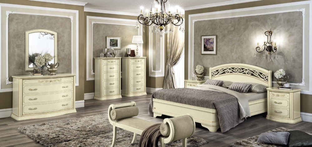 Camel Torriani Night Ivory Botticelli Italian Bed with Storage