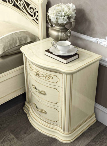 Camel Torriani Night Ivory Italian VIP Bedside Cabinet