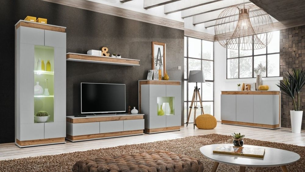 Berlin Grey and Oak TV Unit