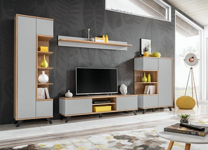 Bogota Grey and Oak TV Unit