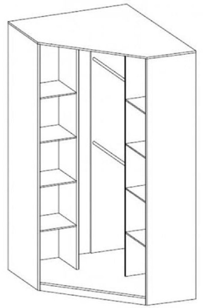 Philosophy White and Graphite Corner Wardrobe