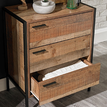 Hoxton Industrial Chic 3 Drawer Chest