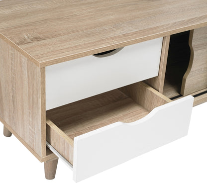 Scandi Oak TV Unit - White