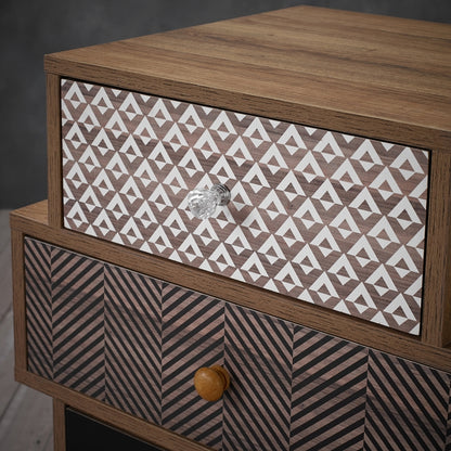 Casablanca Printed 4 Drawer Chest with Hairpin Legs