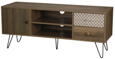 Casablanca Printed TV Unit with Hairpin Legs