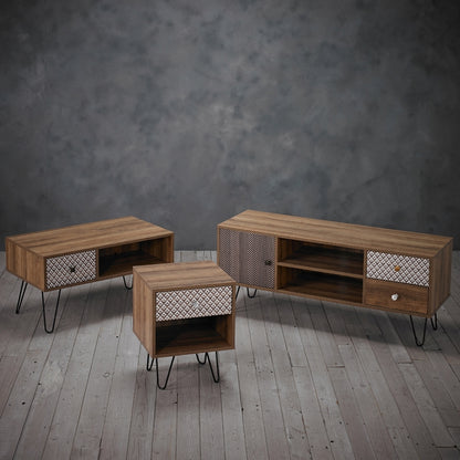 Casablanca Printed TV Unit with Hairpin Legs