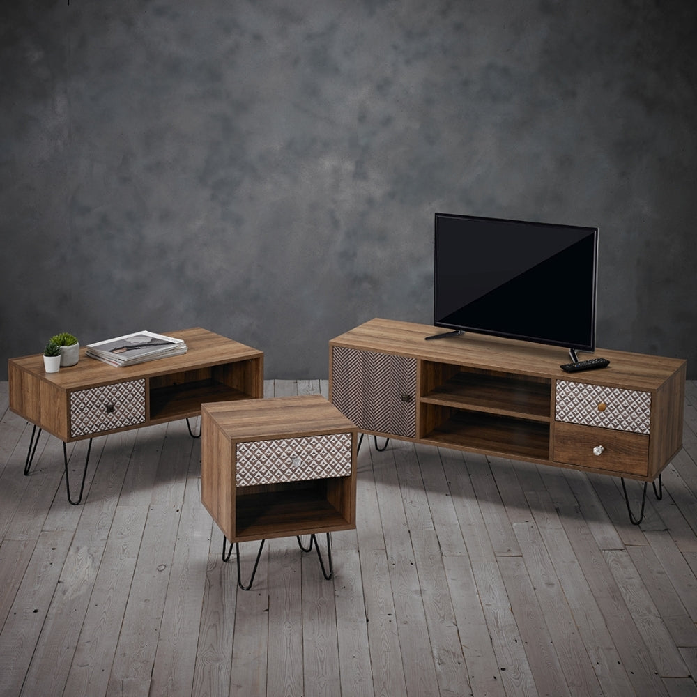 Casablanca Printed TV Unit with Hairpin Legs