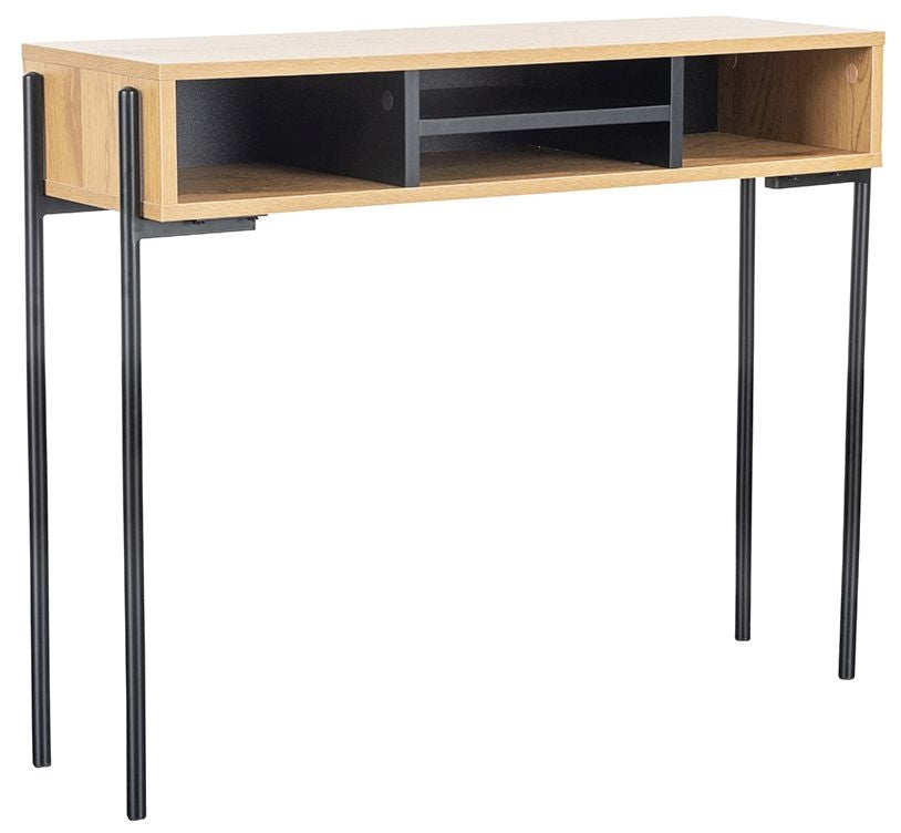 Vida Living Madrid Oak and Black Console Table