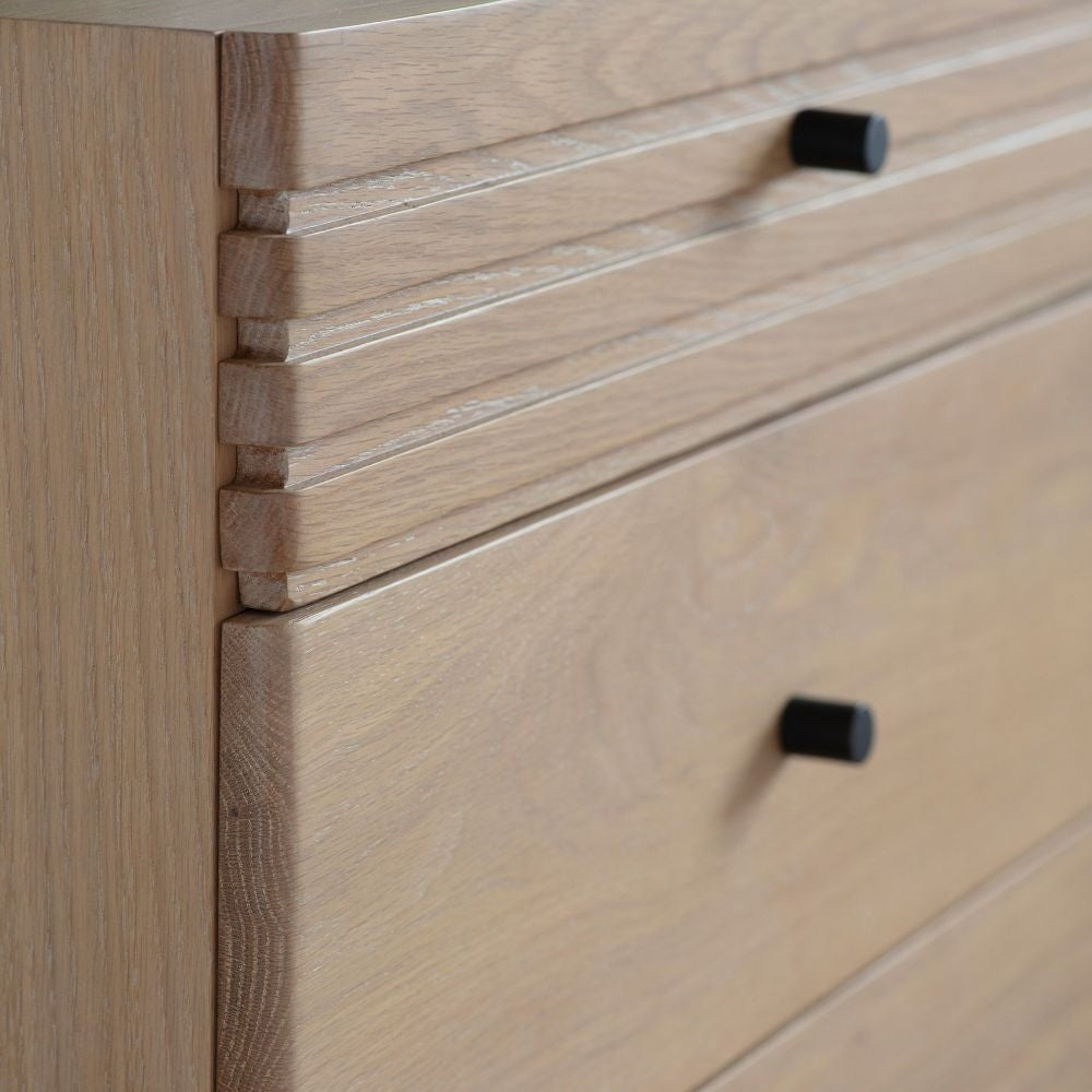 Okayama Japandi Style Oak Chest - 6 Drawers