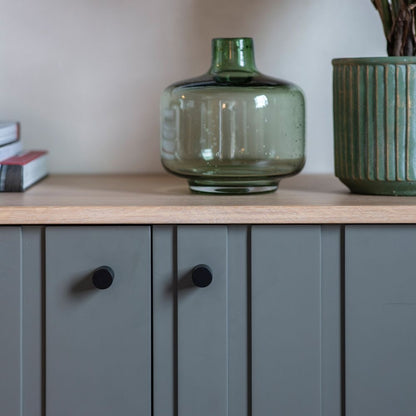 Fuji Oak and Grey 150cm Medium Sideboard - 3 Doors