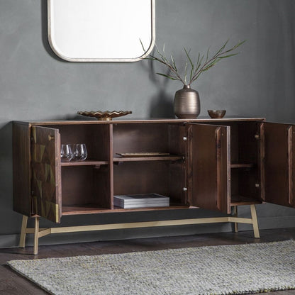 Tate Acacia Wood Medium Sideboard - 3 Doors