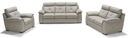 Bari Moon Leather 3 Seater Sofa