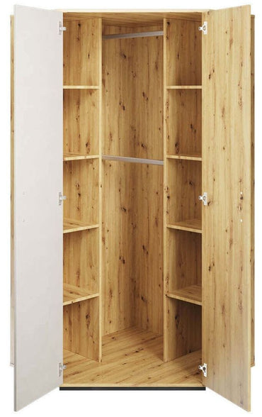 Qubic Oak Corner Wardrobe