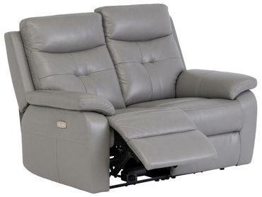 Sophia Grey Leather 2 Seater Electric Recliner Sofa