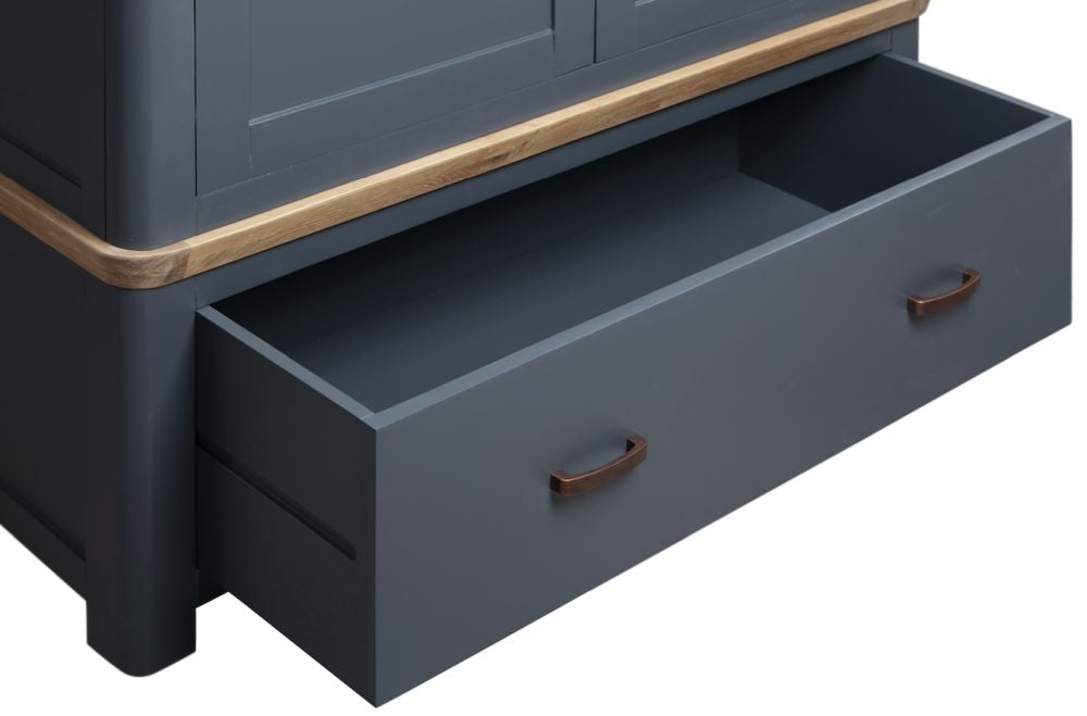 Treviso Midnight Blue and Oak 2 Door Wardrobe