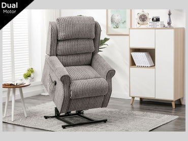 Windsor Latte Fabric Electric Lift and Tilt Armchair