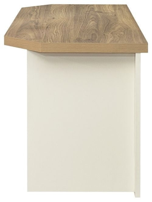 Highgate Cream and Oak Effect Corner TV Unit - 2 Drawers