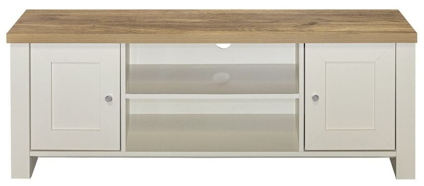 Highgate Cream and Oak Effect TV Unit- 2 Doors