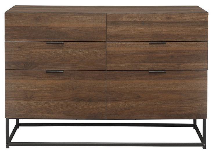 Houston Walnut 6 Drawer Wide Chest