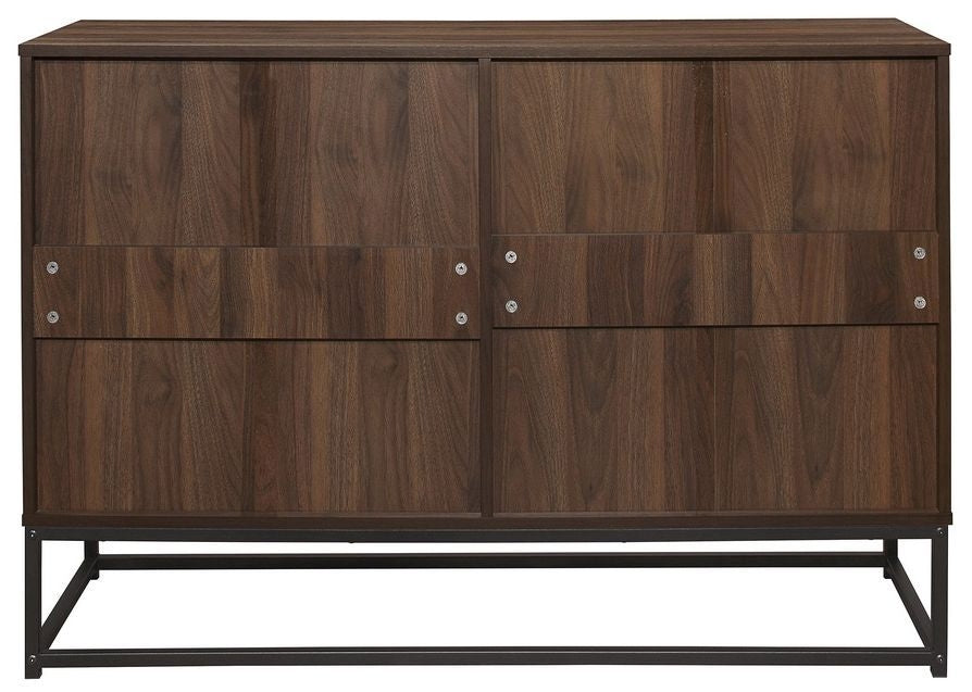 Houston Walnut 6 Drawer Wide Chest