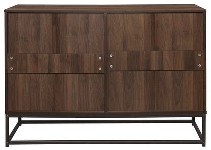 Houston Walnut 6 Drawer Wide Chest