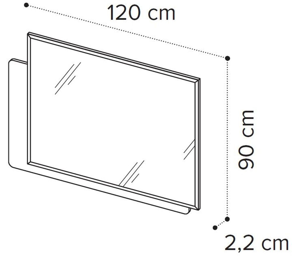 Camel Kharma Night White Italian Mirror - 120cm x 90cm