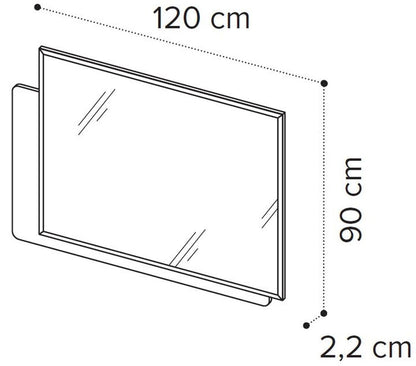 Camel Kharma Night White Italian Mirror - 120cm x 90cm