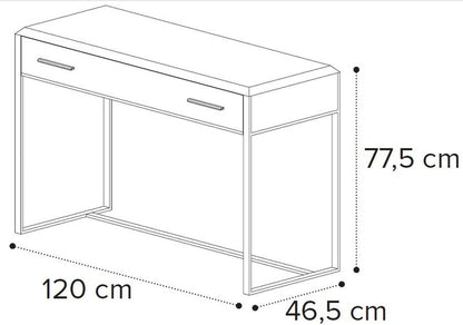 Camel Elite Night Silver Birch Italian 1 Drawer Dressing Table