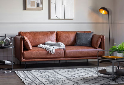 Wigmore Brown Leather 2 Seater Sofa