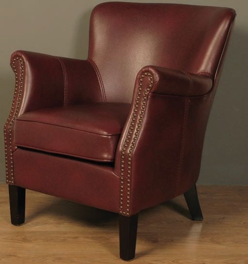 Harlow Burgundy Leather Armchair