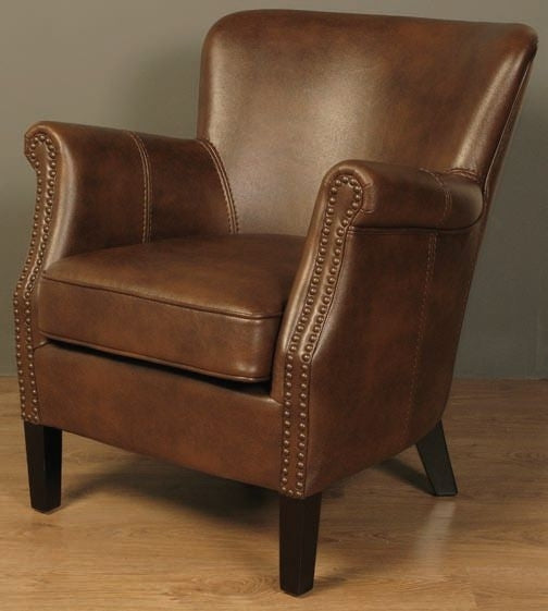 Harlow Tan Leather Armchair