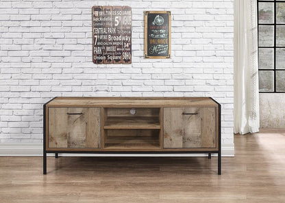 Urban Rustic Wood Effect Industrial Style TV Unit