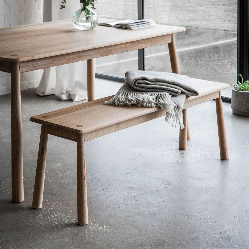 Wycombe Nordic Style Oak Dining Bench