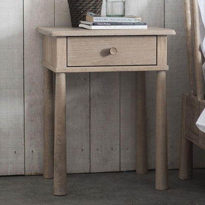 Wycombe Nordic Style Oak Bedside Table - 1 Drawer