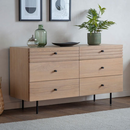 Okayama Japandi Style Oak Chest - 6 Drawers