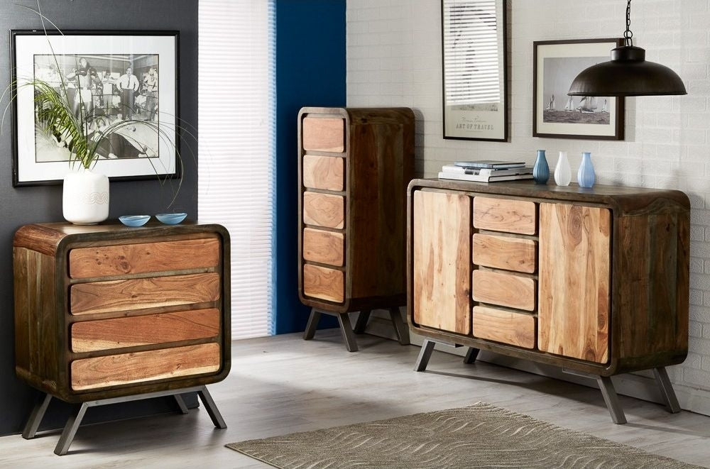 Aspen Brown Wood 5 Drawer Chest