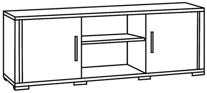 Augusta Oak 2 Door Large Italian TV Unit