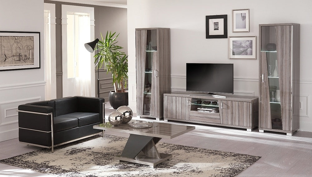 Bagni Dark Grey Oak 2 Door Italian TV Unit