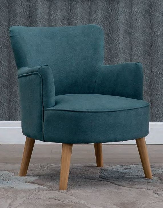 Keira Teal Fabric Armchair