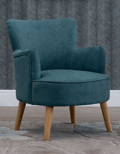 Keira Teal Fabric Armchair