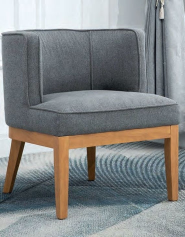 Lucille Dark Grey Fabric Armchair