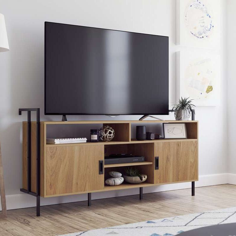 Teknik Hythe Wall Serene Walnut Mounted Credenza TV Unit