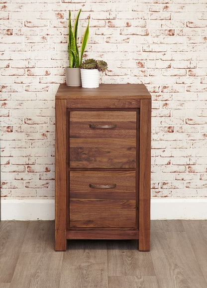 Mayan Walnut 2 Drawer Filing Cabinet